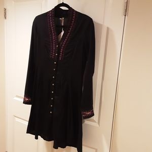 NWT Vintage Look Hand Embroidered Tunic Dress